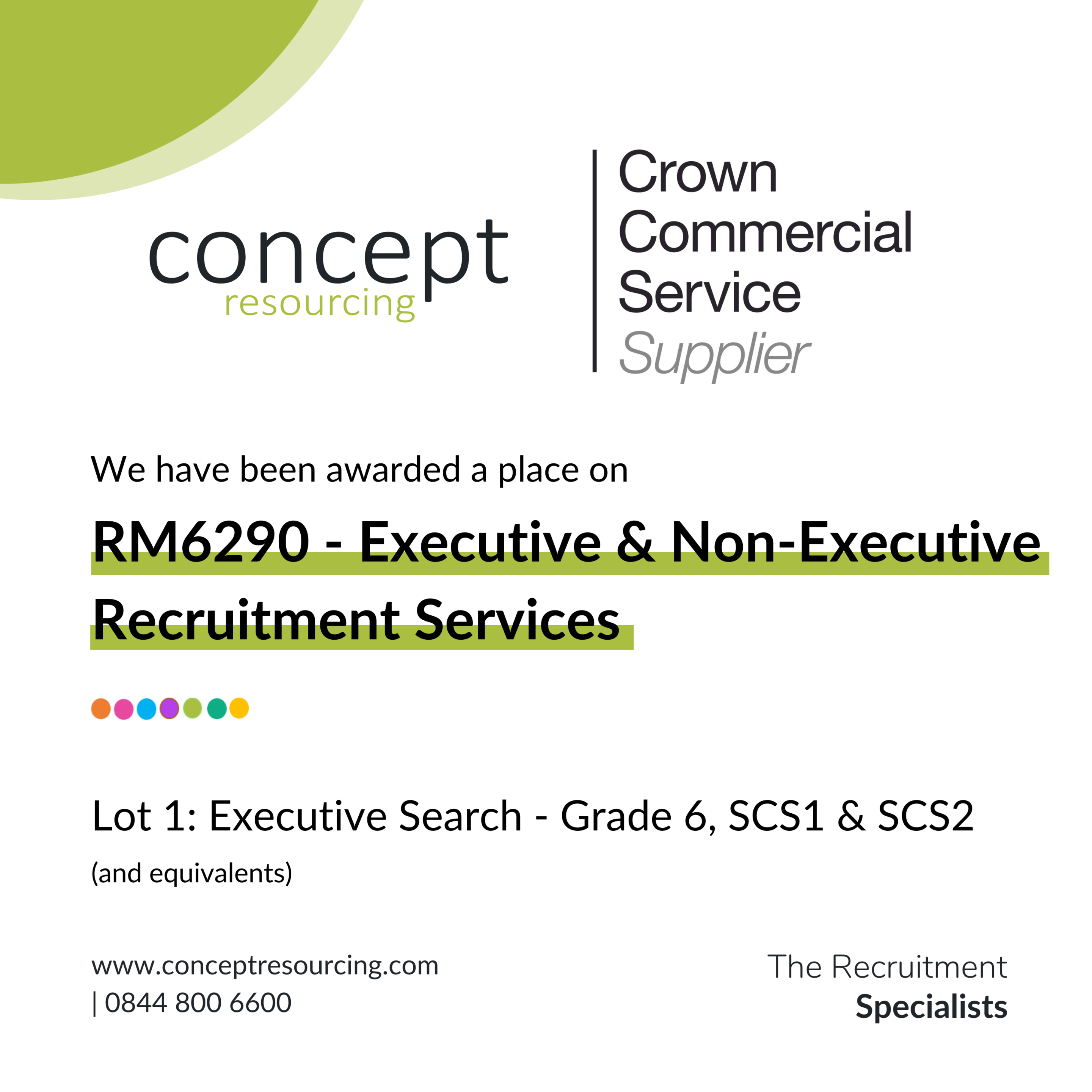 Concept named as strategic supplier on CCS recruitment framework, RM6290